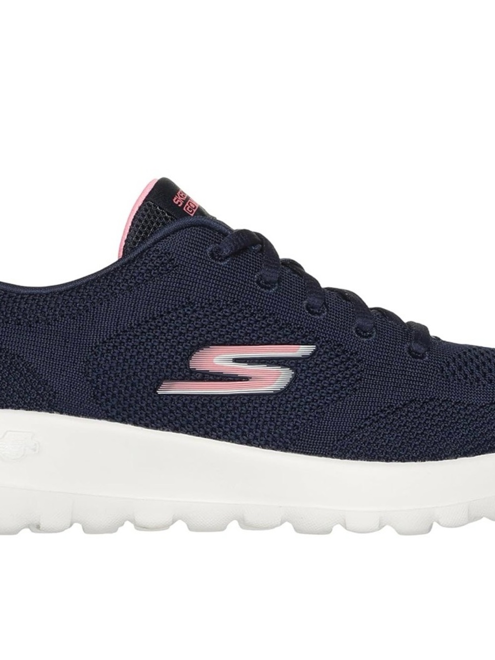 Skechers Navy & Pink Women's GOwalk Knit Lace-Up Walking Sneakers - Picture 5 of 8